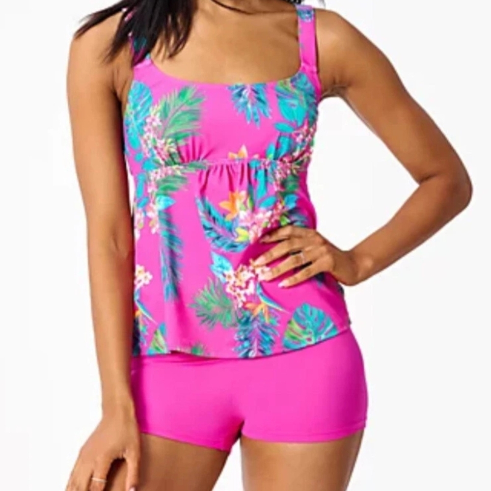 Tropical Pink Tankini Set